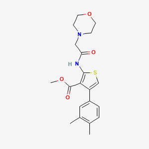 molecular formula C20H24N2O4S B2850208 4-(3,4-二甲基苯基)-2-(2-吗啉基乙酰氨基)噻吩-3-羧酸甲酯 CAS No. 670269-83-7
