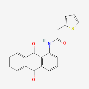 molecular formula C20H13NO3S B2850226 N-(9,10-dioxo-9,10-dihydroanthracen-1-yl)-2-(thiophen-2-yl)acetamide CAS No. 921862-54-6