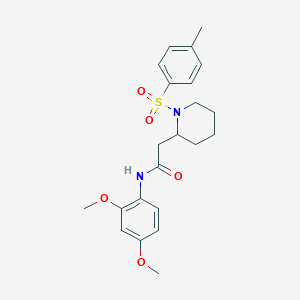 molecular formula C22H28N2O5S B2850227 N-(2,4-dimethoxyphenyl)-2-(1-tosylpiperidin-2-yl)acetamide CAS No. 941955-23-3