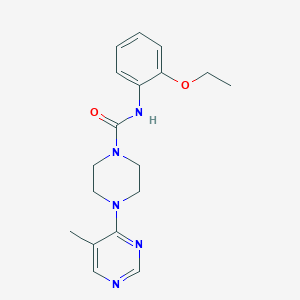 molecular formula C18H23N5O2 B2850230 N-(2-ethoxyphenyl)-4-(5-methylpyrimidin-4-yl)piperazine-1-carboxamide CAS No. 1448124-05-7
