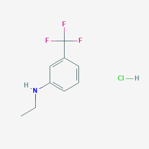 molecular formula C9H11ClF3N B2850235 N-ethyl-3-(trifluoromethyl)aniline hydrochloride CAS No. 1909305-66-3