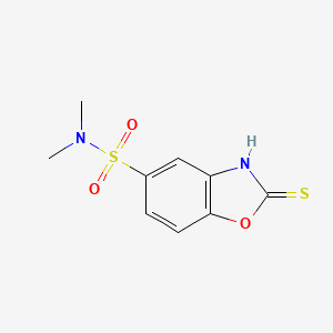 molecular formula C9H10N2O3S2 B2850249 N,N-dimethyl-2-sulfanyl-1,3-benzoxazole-5-sulfonamide CAS No. 24962-47-8
