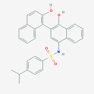 molecular formula C29H25NO4S B285025 1,2'-Dihydroxy-4-{[(4-isopropylphenyl)sulfonyl]amino}-1',2-binaphthalene 