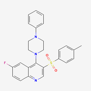 6-Fluoro-3-(4-methylphenyl)sulfonyl-4-(4-phenylpiperazin-1-yl)quinoline