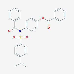 molecular formula C29H25NO5S B285027 4-{Benzoyl[(4-isopropylphenyl)sulfonyl]amino}phenyl benzoate 