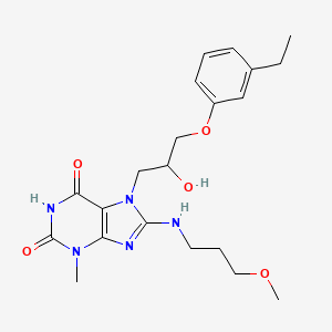 7-(3-(3-ethylphenoxy)-2-hydroxypropyl)-8-((3-methoxypropyl)amino)-3-methyl-1H-purine-2,6(3H,7H)-dione