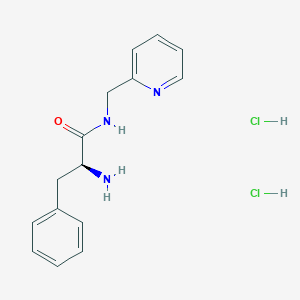 molecular formula C15H19Cl2N3O B2850272 (2S)-2-amino-3-phenyl-N-(pyridin-2-ylmethyl)propanamide dihydrochloride CAS No. 1423015-66-0