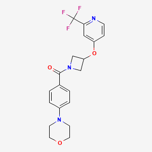 (4-Morpholin-4-ylphenyl)-[3-[2-(trifluoromethyl)pyridin-4-yl]oxyazetidin-1-yl]methanone