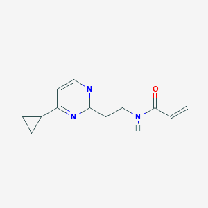 molecular formula C12H15N3O B2850286 N-[2-(4-Cyclopropylpyrimidin-2-yl)ethyl]prop-2-enamide CAS No. 2361641-45-2