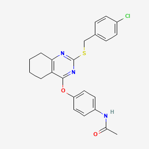 N-[4-({2-[(4-chlorobenzyl)sulfanyl]-5,6,7,8-tetrahydro-4-quinazolinyl}oxy)phenyl]acetamide