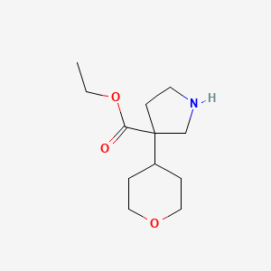 Ethyl 3-(oxan-4-yl)pyrrolidine-3-carboxylate