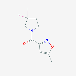 molecular formula C9H10F2N2O2 B2850302 (3,3-二氟吡咯烷-1-基)(5-甲基异恶唑-3-基)甲酮 CAS No. 2034458-80-3