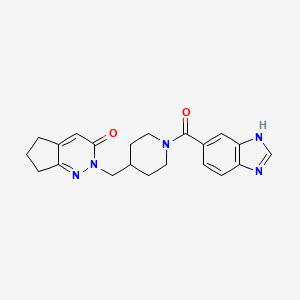 2-{[1-(1H-1,3-benzodiazole-5-carbonyl)piperidin-4-yl]methyl}-2H,3H,5H,6H,7H-cyclopenta[c]pyridazin-3-one