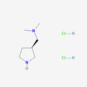 molecular formula C7H18Cl2N2 B2850313 dimethyl({[(3R)-pyrrolidin-3-yl]methyl})amine dihydrochloride CAS No. 859213-49-3