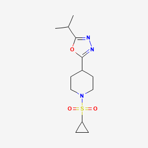 2-(1-(Cyclopropylsulfonyl)piperidin-4-yl)-5-isopropyl-1,3,4-oxadiazole