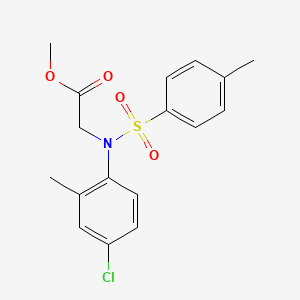 molecular formula C17H18ClNO4S B2850317 2-(4-氯-2-甲基-N-(4-甲苯磺酰基)苯胺)乙酸甲酯 CAS No. 331750-10-8