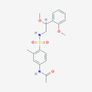 molecular formula C19H24N2O5S B2850318 N-(4-(N-(2-methoxy-2-(2-methoxyphenyl)ethyl)sulfamoyl)-3-methylphenyl)acetamide CAS No. 1788847-26-6