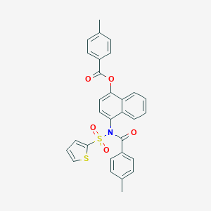 4-[(4-Methylbenzoyl)(2-thienylsulfonyl)amino]-1-naphthyl 4-methylbenzoate