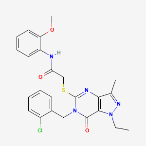 2-((6-(2-chlorobenzyl)-1-ethyl-3-methyl-7-oxo-6,7-dihydro-1H-pyrazolo[4,3-d]pyrimidin-5-yl)thio)-N-(2-methoxyphenyl)acetamide