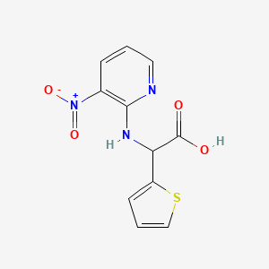 molecular formula C11H9N3O4S B2850327 2-[(3-硝基-2-吡啶基)氨基]-2-(2-噻吩基)乙酸 CAS No. 1026082-68-7