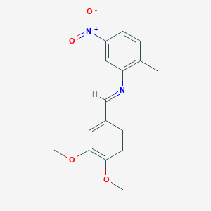 N-[(E)-(3,4-dimethoxyphenyl)methylidene]-2-methyl-5-nitroaniline