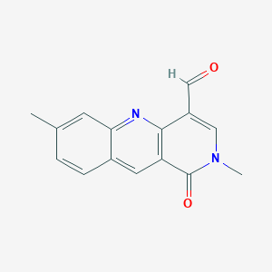 molecular formula C15H12N2O2 B2850331 2,7-Dimethyl-1-oxo-1,2-dihydrobenzo[b]-1,6-naphthyridine-4-carbaldehyde CAS No. 610277-20-8