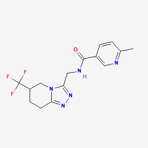 6-methyl-N-((6-(trifluoromethyl)-5,6,7,8-tetrahydro-[1,2,4]triazolo[4,3-a]pyridin-3-yl)methyl)nicotinamide