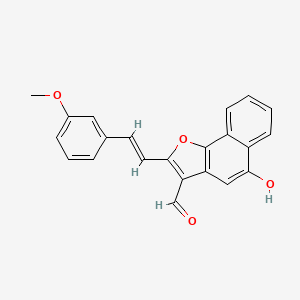5-Hydroxy-2-(3-methoxystyryl)naphtho[1,2-b]furan-3-carbaldehyde