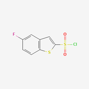 molecular formula C8H4ClFO2S2 B2850339 5-Fluoro-1-benzothiophene-2-sulfonyl chloride CAS No. 128851-97-8