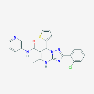 molecular formula C22H17ClN6OS B285034 2-(2-chlorophenyl)-5-methyl-N-(3-pyridinyl)-7-(2-thienyl)-4,7-dihydro[1,2,4]triazolo[1,5-a]pyrimidine-6-carboxamide 