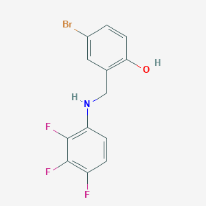 molecular formula C13H9BrF3NO B2850340 4-溴-2-[(2,3,4-三氟苯胺)甲基]苯酚 CAS No. 868256-50-2