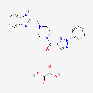 (4-((1H-benzo[d]imidazol-2-yl)methyl)piperazin-1-yl)(2-phenyl-2H-1,2,3-triazol-4-yl)methanone oxalate