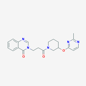 3-(3-(3-((2-methylpyrimidin-4-yl)oxy)piperidin-1-yl)-3-oxopropyl)quinazolin-4(3H)-one