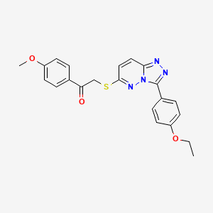molecular formula C22H20N4O3S B2850358 2-((3-(4-Ethoxyphenyl)-[1,2,4]triazolo[4,3-b]pyridazin-6-yl)thio)-1-(4-methoxyphenyl)ethanone CAS No. 852437-19-5