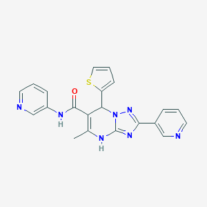 molecular formula C21H17N7OS B285036 5-methyl-N,2-di(3-pyridinyl)-7-(2-thienyl)-4,7-dihydro[1,2,4]triazolo[1,5-a]pyrimidine-6-carboxamide 
