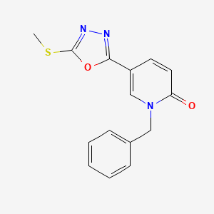 1-benzyl-5-[5-(methylsulfanyl)-1,3,4-oxadiazol-2-yl]-2(1H)-pyridinone