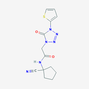 N-(1-cyanocyclopentyl)-2-[5-oxo-4-(thiophen-2-yl)-4,5-dihydro-1H-1,2,3,4-tetrazol-1-yl]acetamide