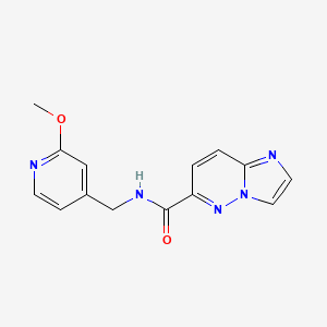 molecular formula C14H13N5O2 B2850376 N-[(2-methoxypyridin-4-yl)methyl]imidazo[1,2-b]pyridazine-6-carboxamide CAS No. 2415472-03-4