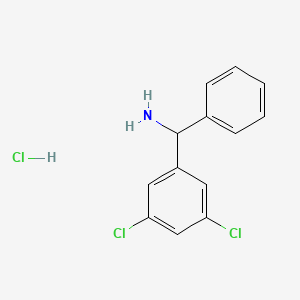 molecular formula C13H12Cl3N B2850377 (3,5-Dichlorophenyl)(phenyl)methanamine hydrochloride CAS No. 2138119-00-1