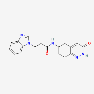 3-(1H-benzo[d]imidazol-1-yl)-N-(3-oxo-2,3,5,6,7,8-hexahydrocinnolin-6-yl)propanamide
