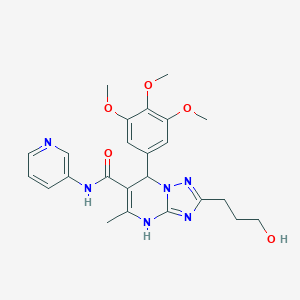 2-(3-hydroxypropyl)-5-methyl-N-(3-pyridinyl)-7-(3,4,5-trimethoxyphenyl)-4,7-dihydro[1,2,4]triazolo[1,5-a]pyrimidine-6-carboxamide