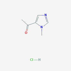 molecular formula C6H9ClN2O B2850401 1-(1-methyl-1H-imidazol-5-yl)ethan-1-one hydrochloride CAS No. 20970-49-4