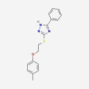 molecular formula C17H17N3OS B2850408 3-[2-(4-methylphenoxy)ethylsulfanyl]-5-phenyl-1H-1,2,4-triazole CAS No. 1012531-41-7
