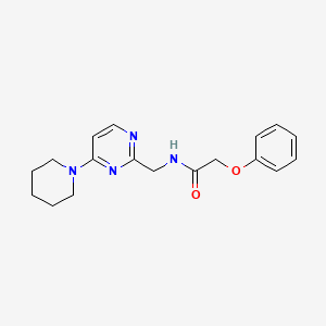 molecular formula C18H22N4O2 B2850414 2-phenoxy-N-((4-(piperidin-1-yl)pyrimidin-2-yl)methyl)acetamide CAS No. 1797804-62-6