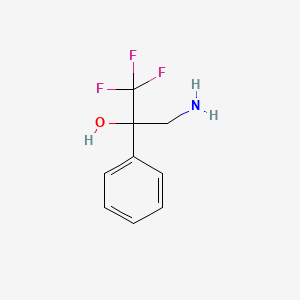 molecular formula C9H10F3NO B2850420 3-Amino-1,1,1-trifluoro-2-phenylpropan-2-ol CAS No. 561007-08-7