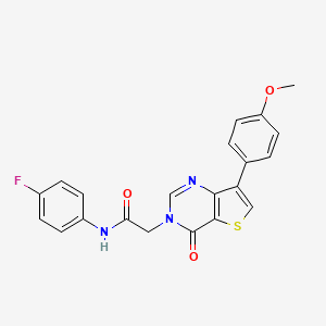 N-(4-fluorophenyl)-2-[7-(4-methoxyphenyl)-4-oxothieno[3,2-d]pyrimidin-3(4H)-yl]acetamide