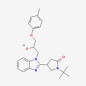 1-tert-butyl-4-{1-[2-hydroxy-3-(4-methylphenoxy)propyl]-1H-benzimidazol-2-yl}pyrrolidin-2-one