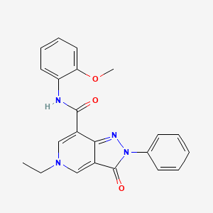 5-ethyl-N-(2-methoxyphenyl)-3-oxo-2-phenyl-3,5-dihydro-2H-pyrazolo[4,3-c]pyridine-7-carboxamide