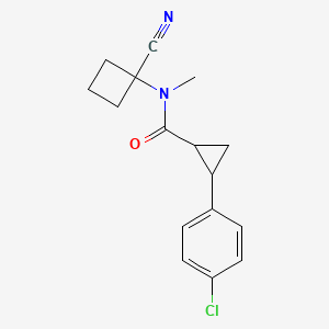 2-(4-Chlorophenyl)-N-(1-cyanocyclobutyl)-N-methylcyclopropane-1-carboxamide