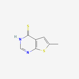 molecular formula C7H6N2S2 B2850447 6-甲基噻吩并[2,3-d]嘧啶-4-硫醇 CAS No. 25710-07-0